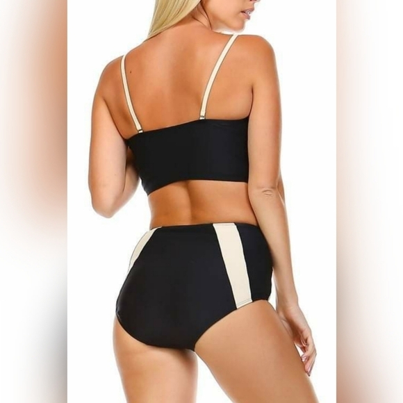 Envya Two Piece Colorblock Bikini Set Blue - Picture 9 of 14